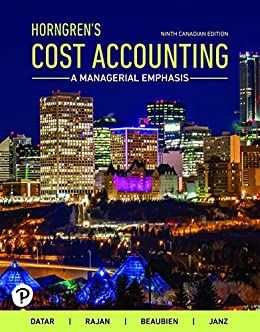 AFA819 - Datar Horngren's Cost Accounting 9E