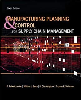 GMS805 - Jacobs Manufacturing Planning & Control for Supply Chain Management 6E