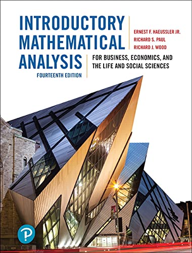 QMS130 - Haeussler Introductory Mathematical Analysis 14E