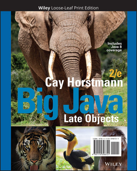 CPS209 - Horstmann Big Java 2E